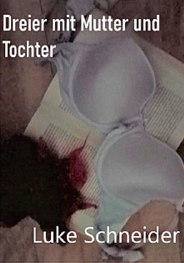 Dreier mit Mutter und Tochter, weißer BH auf einem Buch